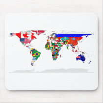 Flagged world mousepad