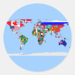 flagged world round sticker