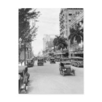 Flagler Street, Miami, 1920s Postcard
