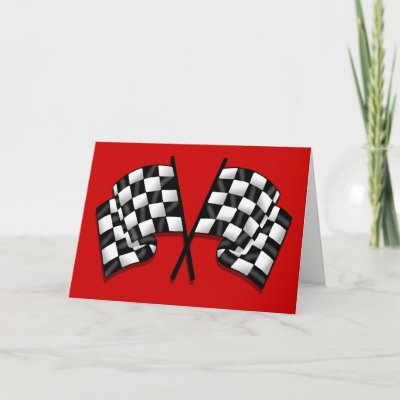 Auto Racing Christmas Cards on Racing Flag Greeting Card  W Also Have Chequered Flag Hats Chequered