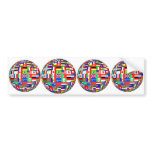 FLAGS OF THE GLOBE bumper stickers