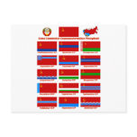 Flags of the USSR postcards