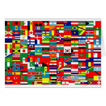 FLAGS OF THE WORLD GREETING CARD