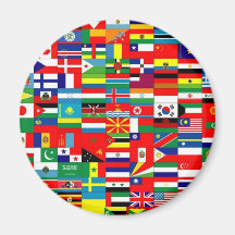 FLAGS OF THE WORLD REFRIGERATOR MAGNETS