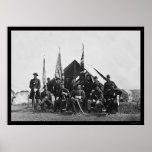 Flags & Officers near Washington, DC 1863 posters