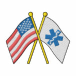 Flags with star Of Life embroidered shirts