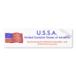 flagwave1, U.S.S.A., United Socialist States of... Bumper Sticker