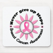 Flair 4 Breast Cancer Flower And Pink Ribbon Mouse Mats