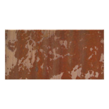 Flaking Rusting Metal Texture Background Customized Photo Card