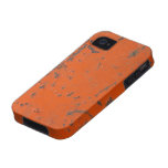 Flaky, scratched red paint. Faux rust and grunge casemate cases
