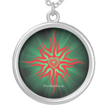FLAME RED HEART CUSTOM JEWELRY