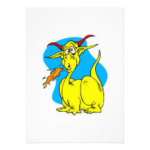 Flame Sneezer Yellow Dragon.png Custom Invitations