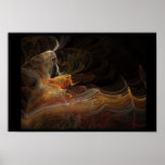 Flamenco dancer in fractal posters