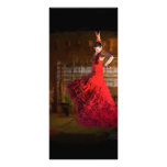 Flamenco fire lights a tea house in Tokyo, Japan rack cards