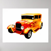 Flamer! Classic Vintage Auto wth Flames