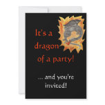 Flames dragon invitations