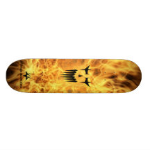 Flames Skull Skate Board Decks