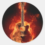 flamin guitar sticker