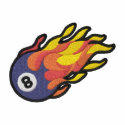 Flaming 8-ball embroidered shirts