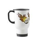 Flaming Baseball Insulated Mug