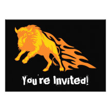 Flaming Bison #3 Invites