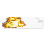 Flaming Chair Bumper Sticker