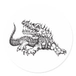 Flaming Crocodile Sticker