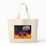 Flaming Deer Tote bags