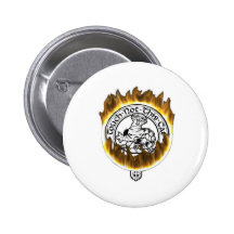 Flaming Family Crest on products Pinback Buttons