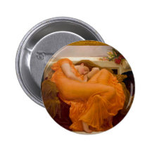 Flaming June - Frederic Lord Leighton Pinback Buttons
