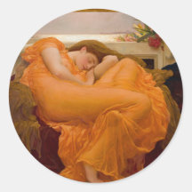Flaming June - Frederic Lord Leighton Round Sticker