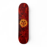 Flaming Pentagram Skateboard