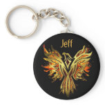 Flaming Phoenix Keychain