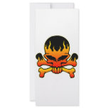 Flaming Skull and Crossbones rack cards