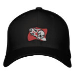 flaming skull dive flag embroidered hats