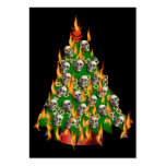 Flaming Skull Tree Business Card Templates