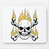 Flaming Skulls Mousepads