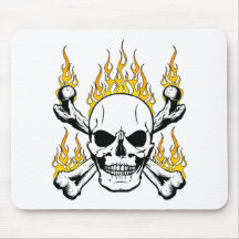 Flaming Skulls Mousepads
