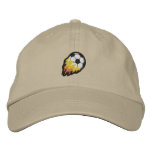 Flaming Soccer Ball Baseball Cap