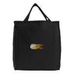Flaming Softball Embroidered Bags