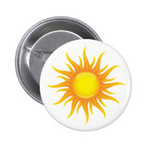 Flaming sun button