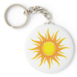 Flaming sun keychains