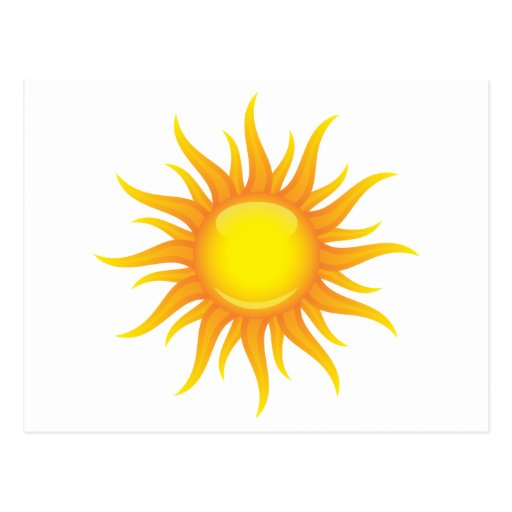 Flaming sun postcards