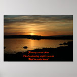 Flaming Sunsets - Haiku Poster