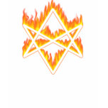 Flaming Unicursal Hexagram T-Shirt