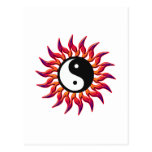Flaming Yin Yang Sun Postcard