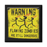 Flaming Zombies Warning Sign Magnets