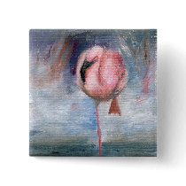 Flamingo ACEO Button