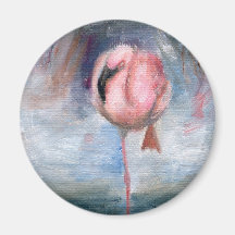 Flamingo ACEO magnet