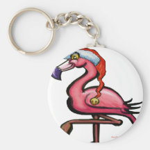 Flamingo Chrsitmas Key Chain